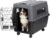 SportPet Airline Compliant LARGE 31.5″ Travel Dog Kennel- Durable Plastic Airline Pet Carrier w/ Removable Wheels & Food Bowls, Collapsible Indoor/Outdoor Dog Kennel, Dogs up to 28″L & 20″H-Dark Gray