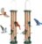FEED GARDEN 2 Pack Tube Bird Feeders for Outdoors Hanging – Premium Hard Plastic Wild Bird Feeder with 6 Ports, Easy Refill & Clean, 15 Inch, Green