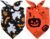 Vivifying 2 Pack Halloween Dog Bandanas, Spooky and Pumpkins Pattern