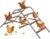 PETSFIT Chicken Perch, Solid Wood & Rustproof Iron Roosting Bar with Swing | Fits 10-12 Chickens, Promotes Natural Exercise, Easy to Assemble and Clean, Backyard Coops and Farms, All-Weather Outdoor Use