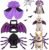 3 Pcs Halloween Costume for Dog Cat, Spider Bat Wings Cape, Purple, S