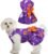 Halloween Dog Costume Girl Dress Stretchy Funny Puppy Clothes With Bowtie Outfit for Small Dogs Cats (L)