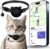 GPS Tracker for Cat Tracker Collar Waterproof Airtag Compatible with Apple Find My (iOS ONLY) No Monthly Fee Breakaway Design Reflective Pattern Bell Black Durable Cat Tracking (Tracker with Collar)