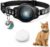 Cat Tracker Collar Waterproof Airtag Cat Collar with Finder Tag (iOS ONLY Not for Android Devices), Compatible with Apple Find My, Breakaway Tractive with Reflective Pattern & Bell, Black, 8-12″