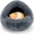 Plush Guinea Pig Hideout Bed – Warm Cozy Small Animal Cave Accessories with Stable One-Piece Design, Washable Hamster Bed Hideaway for Guinea Pig,Little Bunny,Hedgehog Cage Indoor (Grey)