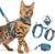 Halypet Cat Harness and Leash Set, Escape Proof Cat Harnesses | 3 IN 1 Adjustable & Lightweight Cat Harness, Soft Comfortable Kitten Harness for Large Cats Safe, Easy to Wear