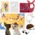 Pet Party Kit for Dogs & Cats – Cowboy Hat, Sunglasses, Bandana, Pearl Necklace, Paw Print Frame & Happy Birthday Backdrop – Pet Birthday Decorations & Photo Props Set