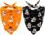 Halloween Dog Bandanas Cute Ghost Reversible Pet Outfit 2PCS Large