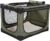 30 x 21 x 21 Inch Collapsible Soft Dog Crate for Dogs Up to 50 lbs, Portable Travel Pet Kennel with 4 Zip Doors, Foldable Indoor Outdoor Crate with Mat, Carry Bag, Green