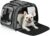 Pecute Cat Carrier with Bubble Window & Sunshade for Dogs Cats, Gray XL | Dual bubble windows & top sunshade, 70% more airflow mesh, Impact-resistant stable frame, Locking zippers, Fits up to 20 lbs