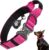 WINGOIN Tactical Dog Collars for Medium and Large Dogs, Reflective Collar | Heavy Duty Collar Matching Leash & Harness | Quick Release | AirTag Holder | Padded Nylon | Pink | Training Hunting Walking