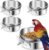 ToLanbbt 4 Pcs Stainless Steel Bird Food Bowls Bird Water Bowls with Clamp Holder, Parrot Feeding Dish Cups Parrot Cage Coop Feeders for Cockatiel Conure Budgie Parakeet Macaw Lovebird Small Animal, M
