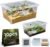 10 Pcs Reptile Breeding Box Kit & Snake Feeding Box, Portable Transparent Habitat for Spiders & Lizards, Small Reptile Enclosure with Plastic Feeder Dish, Thermometer Hygrometer & More