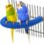 Rypet Parrot Perch Rough-surfaced – Quartz Sands Bird Cage Perches for Small Parakeets Cockatiels, Conures, Macaws, Parrots, Love Birds, Finches Cages Toy, U Shape