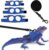 Bearded Dragon Harness Leash Set 3 Size Adjustable Lizards Training Walking Leather Vest Escape-Proof Traction Rope for Outdoor Small Reptiles Animal Squirrels (Blue)