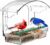 Clear Acrylic Window Bird Feeder for Outside with 4 Strong Suction Cups and Detachable Seed Tray, Highly Transparent Outdoor Viewing Birdfeeder, Wild Bird House Box