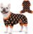 KYEESE Halloween Dog Pajamas for Small Dog Velvet Onesie with Pumpkin Print