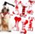 6 Pcs Halloween Dog Toys Bone Shaped Spooky Dog Chew Toys