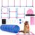 Dog Agility Course Backyard Set, Dog Agility Equipment, Pet obstacle Course Backyard with 6 Dual Mode Weave Poles, 2 Adjustable Hurdle, Jump Ring, Tunnel, Pause Box, Toy Balls and 2 Carrying Bags,Pink