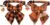PTDECOR Fall Cat Collar with Stylish Bow, Thanksgiving Orange Plaid Collar