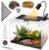 AZV Reptile Tank Starter Kit,8 Piece Escape Proof Hermit Crab Cage Small | All In One Lizard Terrarium,Multi-Vent Compatible Gecko Habitat,Clear PC Material Frog Enclosure,Easy-Clean Waterproof Base