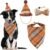 ADOGGYGO Fall Dog Bandana Hat Bow Set, Fall Thanksgiving Dog Costume, L