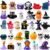 DIYDEC 32pcs Halloween Mini Resin Figures 32 Styles Tiny Resin Animals Little Small Figures to Hide Pumpkin Ghost Skull Miniatures Bulk for Halloween Party Favors Bag Fillers Garden Dollhouse Decor