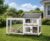 59′ Rabbit Hutch Indoor Bunny Cage, with 3 Leak-Proof Removable Trays, Expandable 2-Story Wooden Waterproof Roof Bunny House Outdoor Chicken Coop