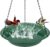 OVZILKI Bird Baths for Outdoors Heavy Duty, 10 inch BirdBath Bowl Only with Rust-Proof Black Chains, Hanging Bird Bath Hanging Bird-Feeder for Garden Backyard Decor (Green 1 Pack)