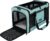 GAPZER Cat Carrier 18″x11″x11″ TSA Approved Ventilated Pet Air Travel Cage | Top Open Small Animal Basic Crate, Shih Tzu Dog Softsided Durable Kennel, 4-Mesh-Side Kitty Carry on Case up to 20 lbs Teal