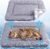 VitalCozy 2 Pcs Cooling Mat for Cat Samll Dogs, Reversible Warm & Summer Cooling Cat Bed Self Warming Pads Portable Machine Washable Kennel Bed for Year-Round Kittens Small Pets, Gray, 14″ x 21″