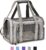 Henkelion Cat Carriers Dog Carrier Pet Carrier For Small / Medium Cats Dogs Puppies (Up To 15lbs), TSA Airline Approved Small Dog Carrier Soft Sided, Collapsible Waterproof Travel Puppy Carrier – Grey
