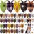 Sanwuta 60 Pcs Halloween Dog Bandanas Bulk Pet Bibs Scarf, Pumpkin Large