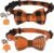 ADOGGYGO Fall Cat Collar Breakaway, Orange Plaid Thanksgiving Cat Bow Tie
