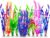 MyLifeUNIT Fish Tank Plants, 10 Pack Artificial Aquarium Plants for Decorations (Blue)