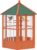 PawHut 44″ Hexagon Covered Canopy Bird Cage, Portable Aviary Flight Cage with Stand for Cockatiels, Conures, Lovebirds, Budgies & Small Birds, Orange