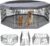 PETIME Foldable Metal Dog Exercise Pen/Pet Puppy Playpen Kennels Yard Fence Indoor/Outdoor 8 Panel 24″ W with Top Cover and Bottom Pad (Playpen+Bottom+Top Cover, 8 Panels 24″ H)