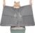 UPSKY Large Cat Litter Mat 31″ x 24 Waterproof and Washable, Soft on Paws | Litter Catcher Pad, Cat Litter Trapping Mat, Scatter Control, Fits Most Litter Boxes, Use for Dogs & Cats, Grey