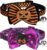 azuza 2 Pack Halloween Cat Collars with Bell, Pumpkin Spider Bowtie Design