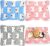 Jetec 3 Pcs Bunny Guinea Pig Beds Soft Bunny Mats Warm Guinea Pig Mat Small Animal Bed Pads Fleece Sleeping Pads for Indoor Rabbit Hamster Squirrel Hedgehog Chinchilla(Fleece,Bear,Light Pink)