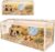Wooden Hamster Cage, 48inch Large Hamster Enclosure with Openable Top & Stabilized Acrylic for Small Animals, Guinea Pig, Rabbit, Rat, 48″ L x 20”W x 20”H Hamster Habitat with Multi-Vent