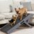 Dog Ramp for Couch – Non-Slip, Sturdy Build Foldable Wooden Dog Ramp – Supports up to 200 lbs – 7 Adjustable Heights (14″–20.5″) – Enhanced Stability – Birchwood Pet Ramp for Small Dogs – Gray