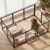 Clear Acrylic Dog Play Pen Indoor Pet Enclosure for Small Dogs & Cats, Outdoor Use with Door, Easy Assemble & Cleaning (Black-10)