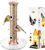 iBorn Bird Feeders Seed Catcher for Outside Hanging 6 Port Bird Feeder for Cardinal Birds Aluminium Metal,Brushed Copper Finishing 14 Inch 6 Port (Seed is not Included)