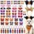 Mruq 50 Pcs Halloween Dog Collar & Bows for Small Medium Puppies