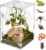 Acrylic Reptile Terrarium Easy Assembly, 360° Clear & Keep Pet Secure Design for Jumping Spiders, Tarantulas, Geckos Scratch-Resistant Large Ventilated Habitat Terrarium for Arachnids 11.8*7.9*7.9in