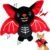 Halloween Squeaky Dog Toy – Bat Plush Dog Chew Toy with Crinkle Paper, Durable No Stuffing Dog Toy for Small, Medium & Large Breeds, Festive Halloween Pet Toy