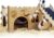 SoulThink® Large Guinea Pig Hideout & House – Easy to Assemble Wooden Guinea Pig Castle with Hammock, Ramp and Toys Accessories Habitat Suitable for Hamsters and Chinchilla