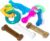 Nylabone Puppy Chew Toy & Treat Bundle, Small, 6 Count | 5 puppy toys & 1 natural treat, chicken & bacon flavors, soothing teething toys for puppies, puppy enrichment, up to 25 lbs