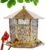 Hexagonal Gazebo Bird Feeders, Weatherproof Wild Bird Feeder for Outdoor | Unique Pavilion Style Metal Bird Feeder for Outside Hanging Garden Patio Backyard Lawn Decor
